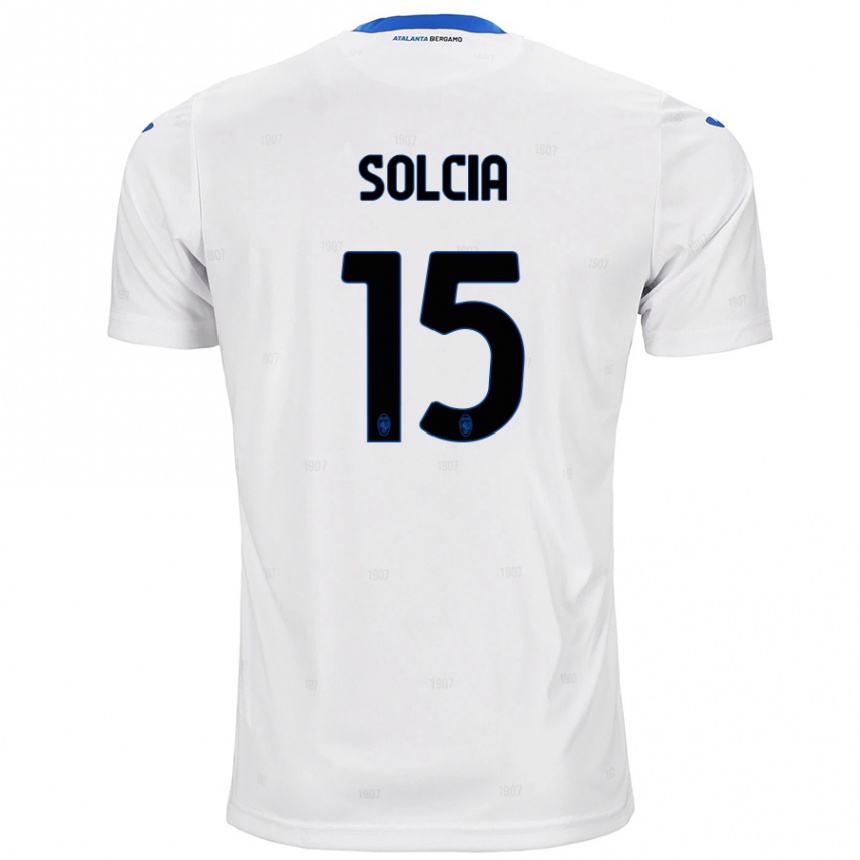 Kids Football Daniele Solcia #15 White Away Jersey 2024/25 T-Shirt Uk