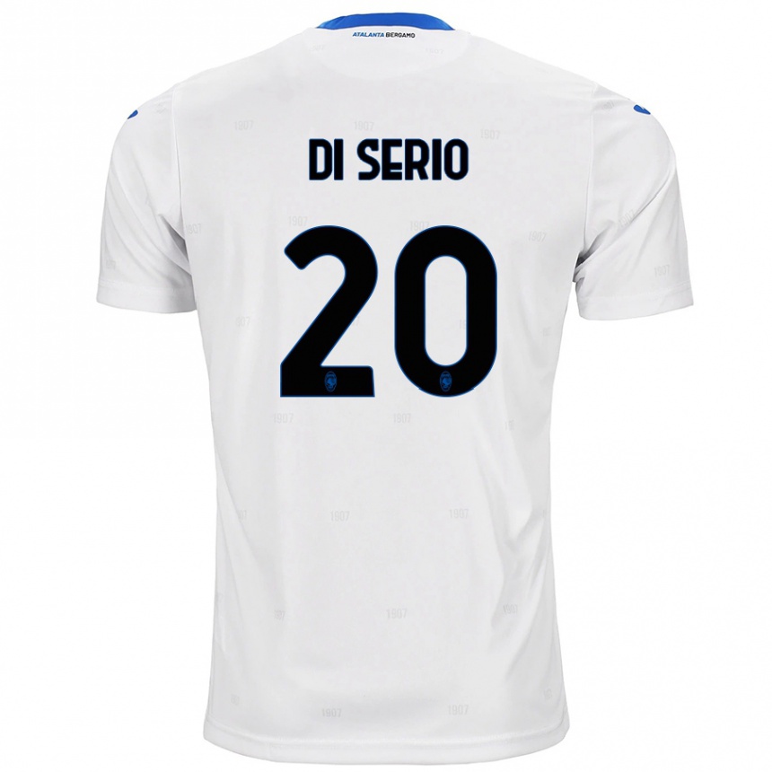 Kids Football Giuseppe Di Serio #20 White Away Jersey 2024/25 T-Shirt Uk