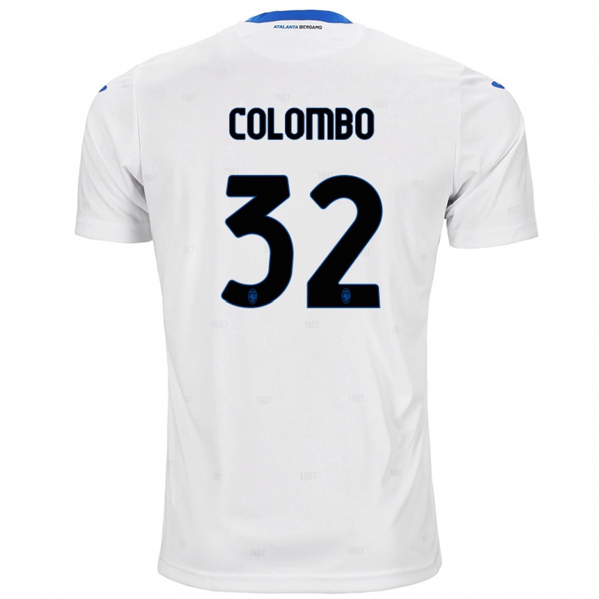 Kids Football Matteo Colombo #32 White Away Jersey 2024/25 T-Shirt Uk