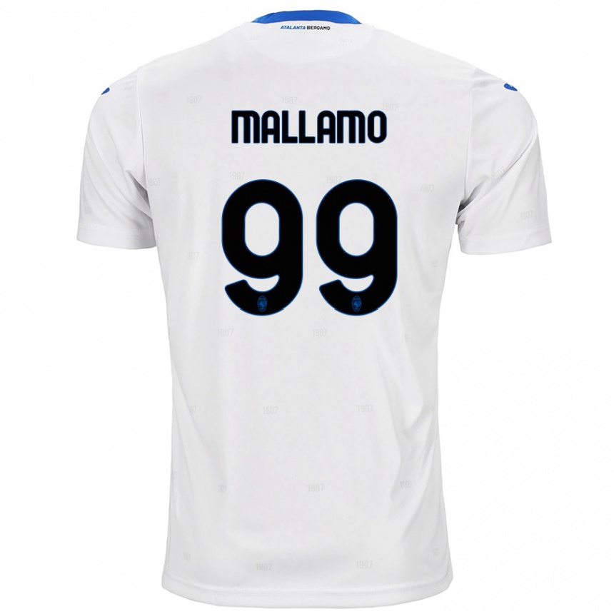 Kids Football Alessandro Mallamo #99 White Away Jersey 2024/25 T-Shirt Uk