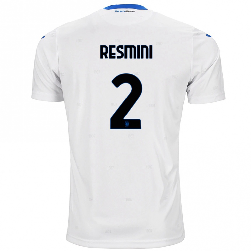 Kids Football Martina Resmini #2 White Away Jersey 2024/25 T-Shirt Uk