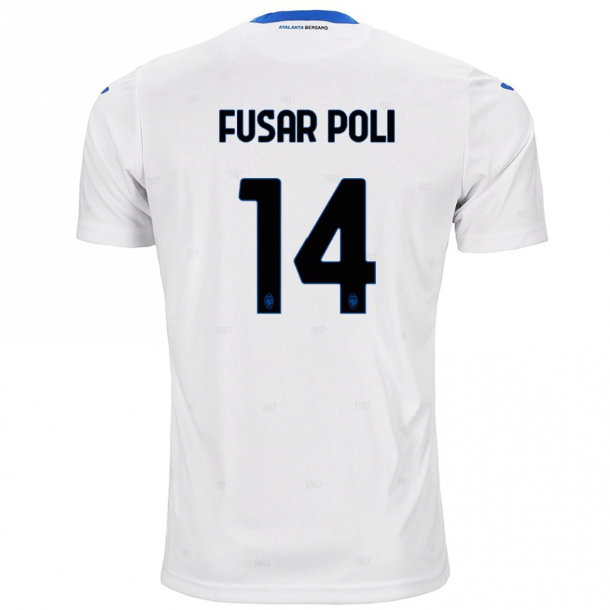 Kids Football Giulia Fusar Poli #14 White Away Jersey 2024/25 T-Shirt Uk