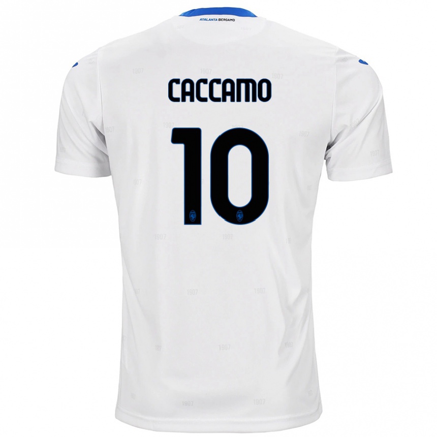 Kids Football Patrizia Caccamo #10 White Away Jersey 2024/25 T-Shirt Uk