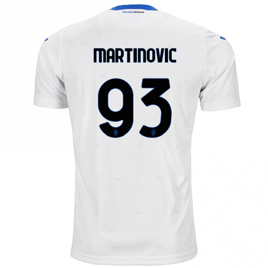 Kids Football Melania Martinovic #93 White Away Jersey 2024/25 T-Shirt Uk