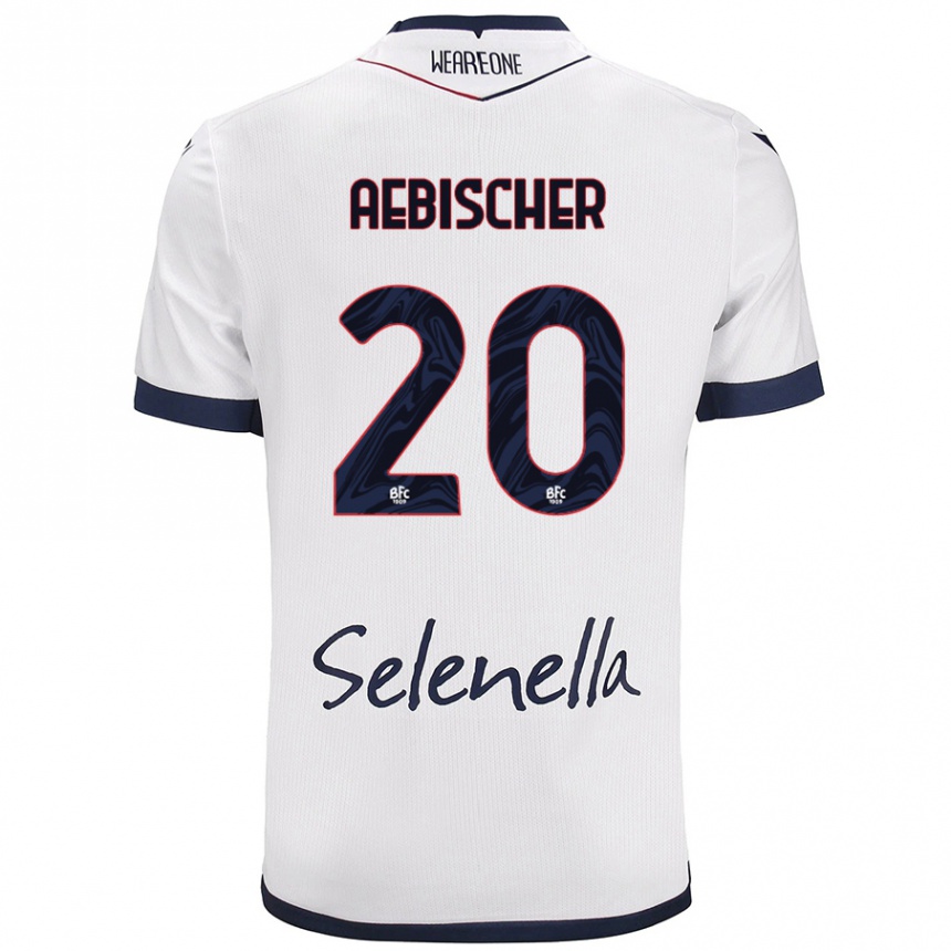 Kids Football Michel Aebischer #20 White Royal Blue Away Jersey 2024/25 T-Shirt Uk