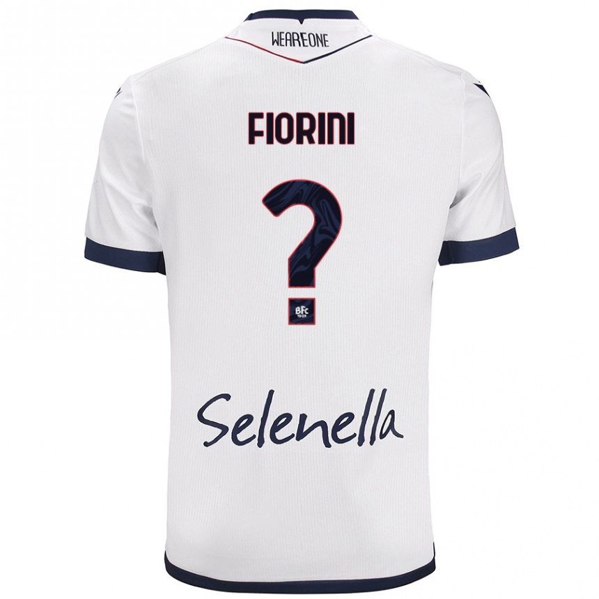 Kids Football Mattia Fiorini #0 White Royal Blue Away Jersey 2024/25 T-Shirt Uk