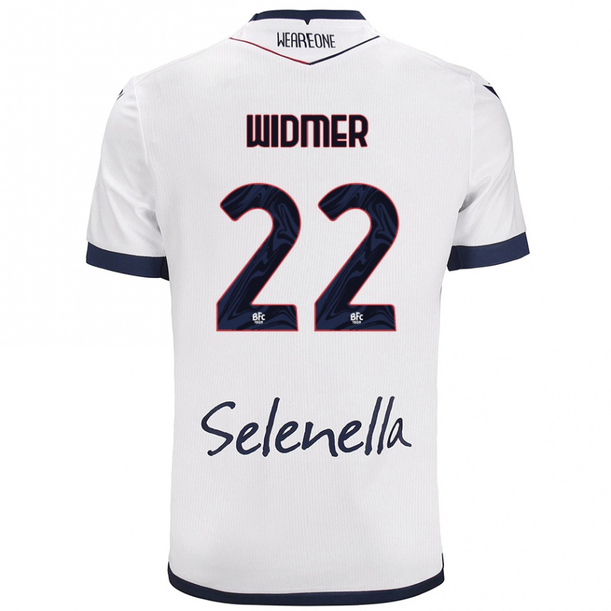 Kids Football Renato Widmer D’autilia #22 White Royal Blue Away Jersey 2024/25 T-Shirt Uk