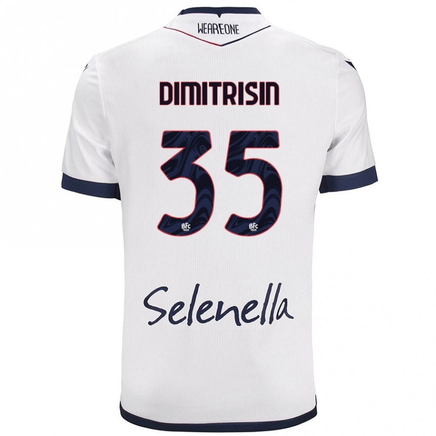 Kids Football Danila Dimitrișin #35 White Royal Blue Away Jersey 2024/25 T-Shirt Uk