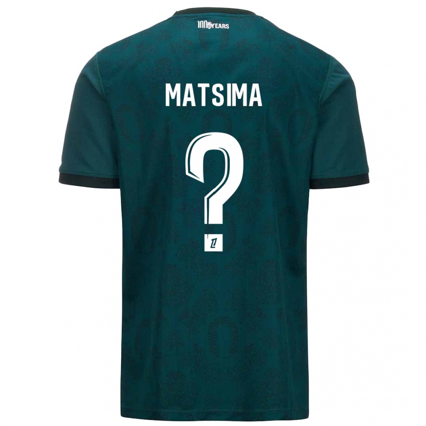 Kids Football Chrislain Matsima #0 Dark Green Away Jersey 2024/25 T-Shirt Uk