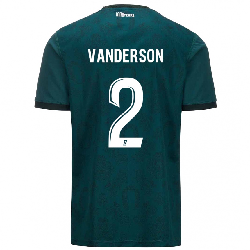 Kids Football Vanderson #2 Dark Green Away Jersey 2024/25 T-Shirt Uk