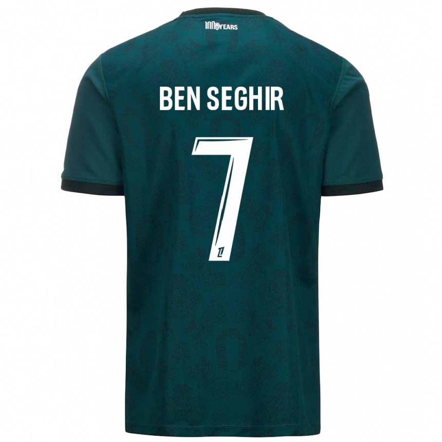 Kids Football Eliesse Ben Seghir #7 Dark Green Away Jersey 2024/25 T-Shirt Uk