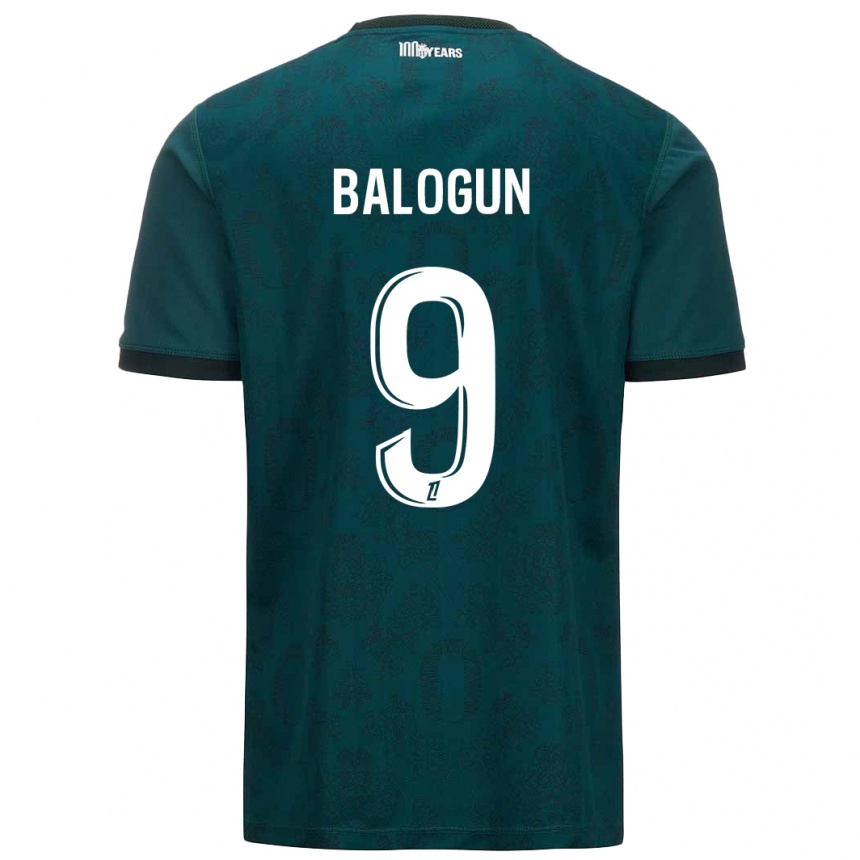 Kids Football Folarin Balogun #9 Dark Green Away Jersey 2024/25 T-Shirt Uk