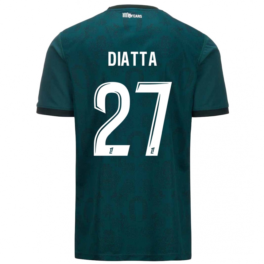 Kids Football Krépin Diatta #27 Dark Green Away Jersey 2024/25 T-Shirt Uk