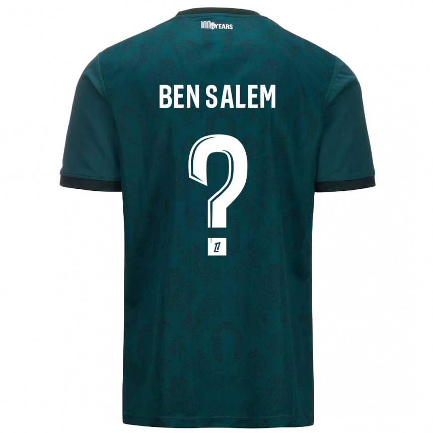 Kids Football Oualid Ben Salem #0 Dark Green Away Jersey 2024/25 T-Shirt Uk