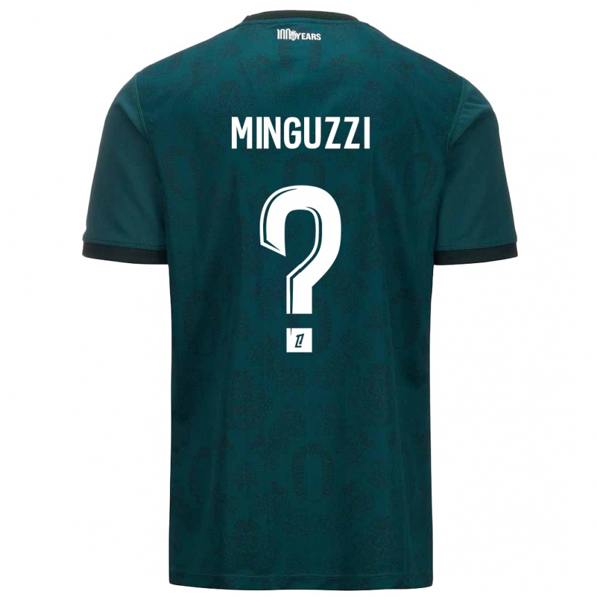 Kids Football Matteo Minguzzi #0 Dark Green Away Jersey 2024/25 T-Shirt Uk