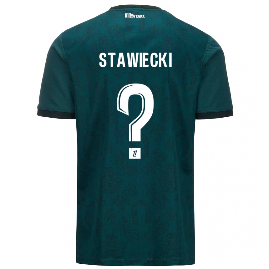 Kids Football Jules Stawiecki #0 Dark Green Away Jersey 2024/25 T-Shirt Uk