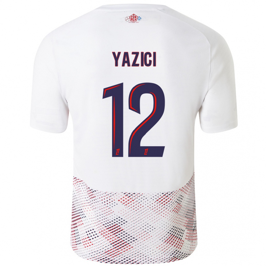 Kids Football Yusuf Yazici #12 White Royal Blue Away Jersey 2024/25 T-Shirt Uk