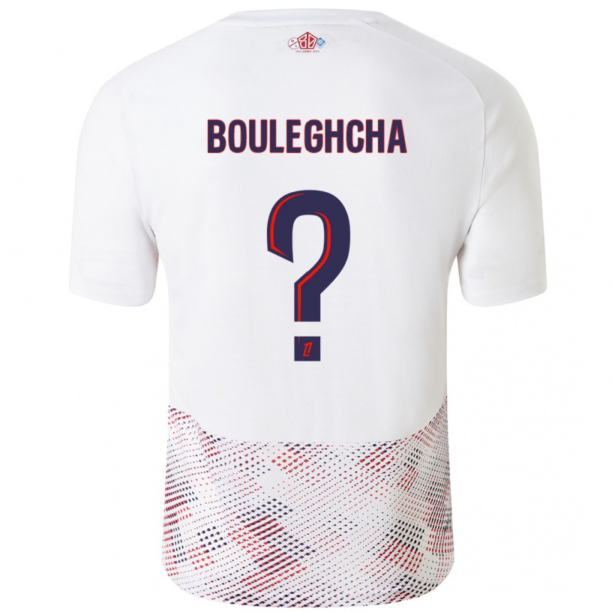 Kids Football Ismail Bouleghcha #0 White Royal Blue Away Jersey 2024/25 T-Shirt Uk