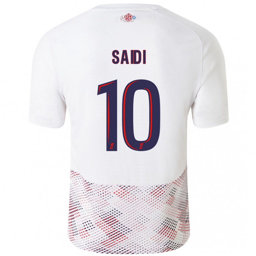 Kids Football Rachel Saidi #10 White Royal Blue Away Jersey 2024/25 T-Shirt Uk