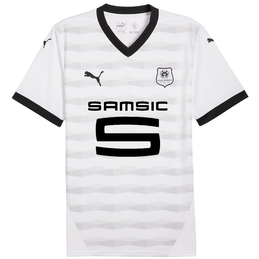 Kids Football Isiaka Soukouna #0 White Black Away Jersey 2024/25 T-Shirt Uk