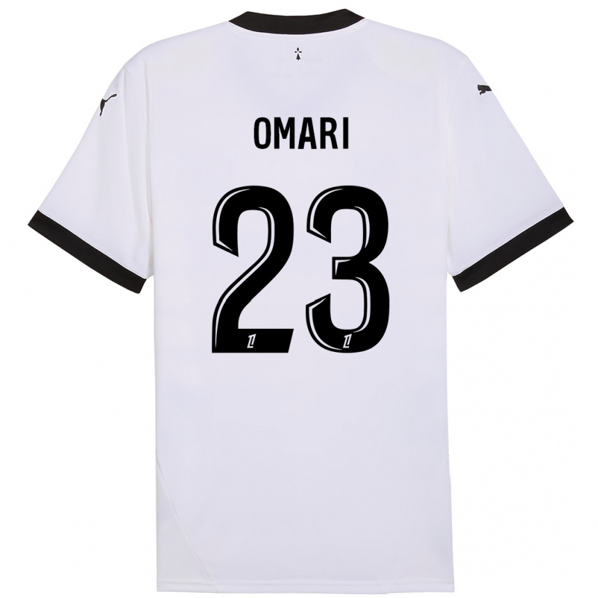 Kids Football Warmed Omari #23 White Black Away Jersey 2024/25 T-Shirt Uk