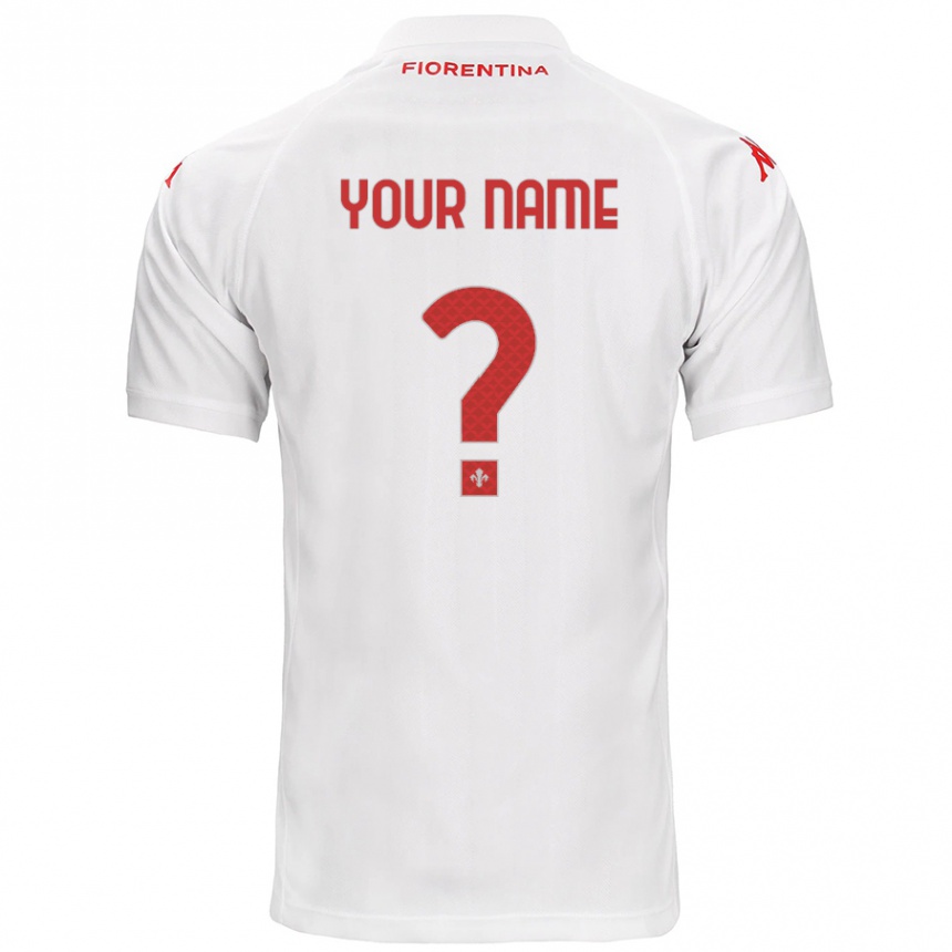 Kids Football Your Name #0 White Away Jersey 2024/25 T-Shirt Uk