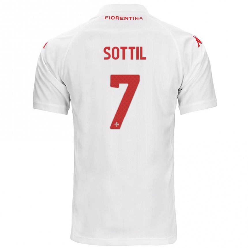 Kids Football Riccardo Sottil #7 White Away Jersey 2024/25 T-Shirt Uk