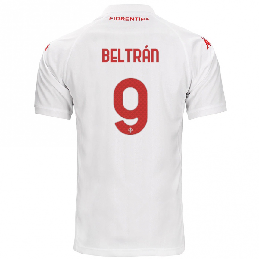 Kids Football Lucas Beltrán #9 White Away Jersey 2024/25 T-Shirt Uk