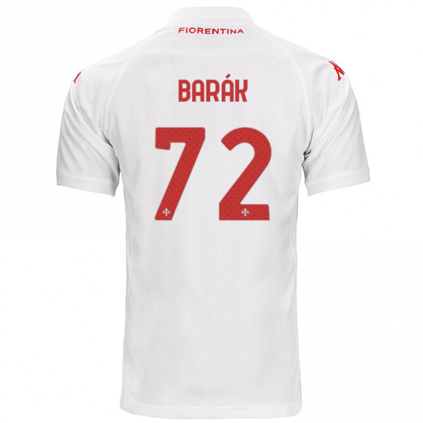 Kids Football Antonin Barak #72 White Away Jersey 2024/25 T-Shirt Uk