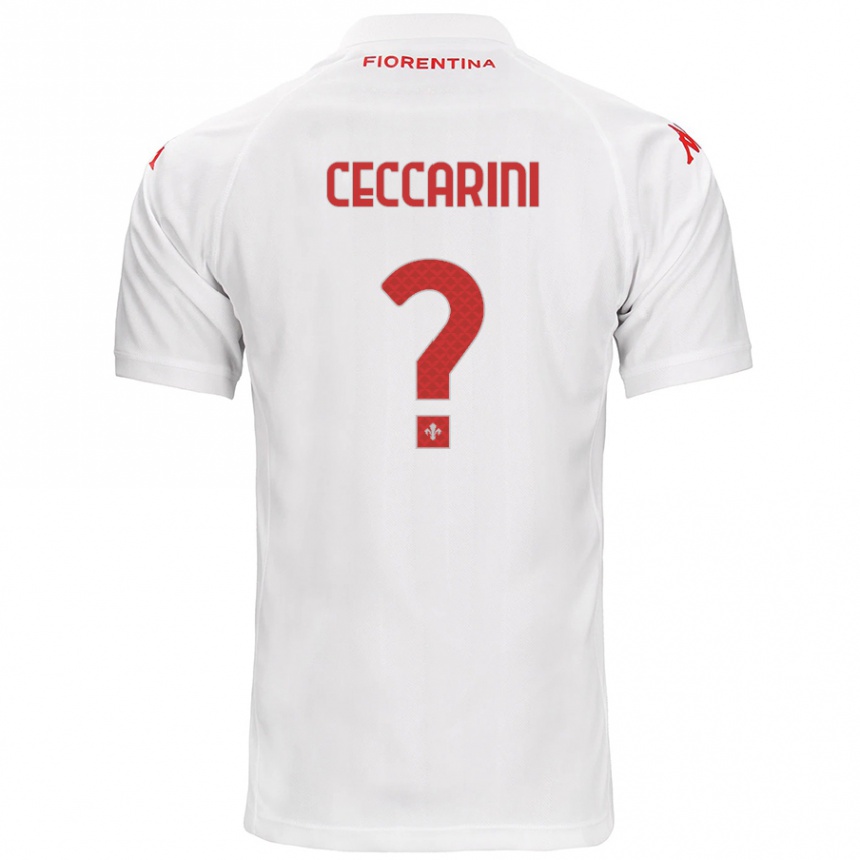 Kids Football Mattia Ceccarini #0 White Away Jersey 2024/25 T-Shirt Uk