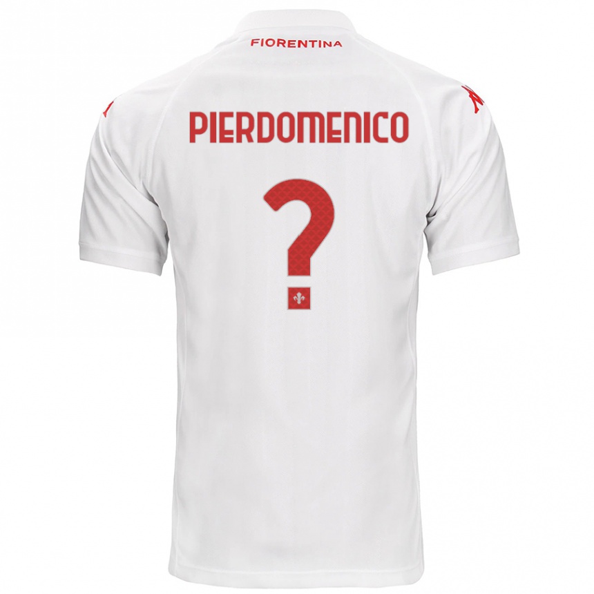 Kids Football Jacopo Di Pierdomenico #0 White Away Jersey 2024/25 T-Shirt Uk