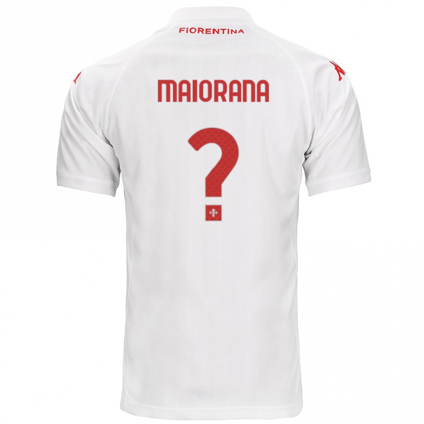 Kids Football Stefano Maiorana #0 White Away Jersey 2024/25 T-Shirt Uk