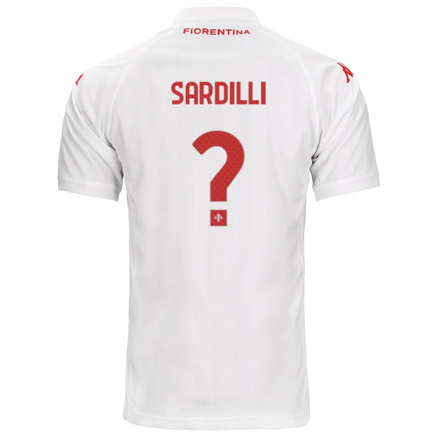 Kids Football Davide Sardilli #0 White Away Jersey 2024/25 T-Shirt Uk