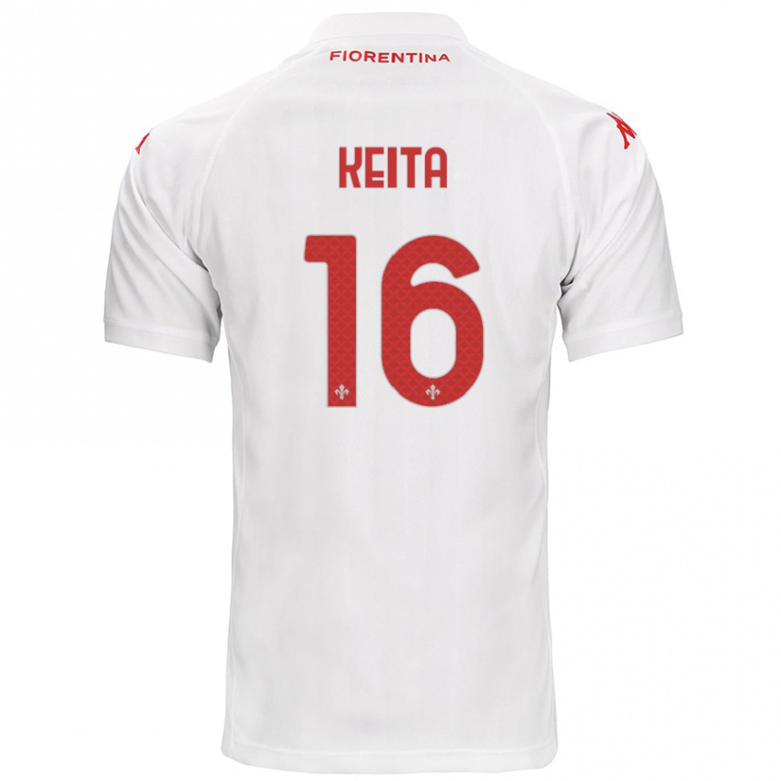 Kids Football Bala Keita #16 White Away Jersey 2024/25 T-Shirt Uk