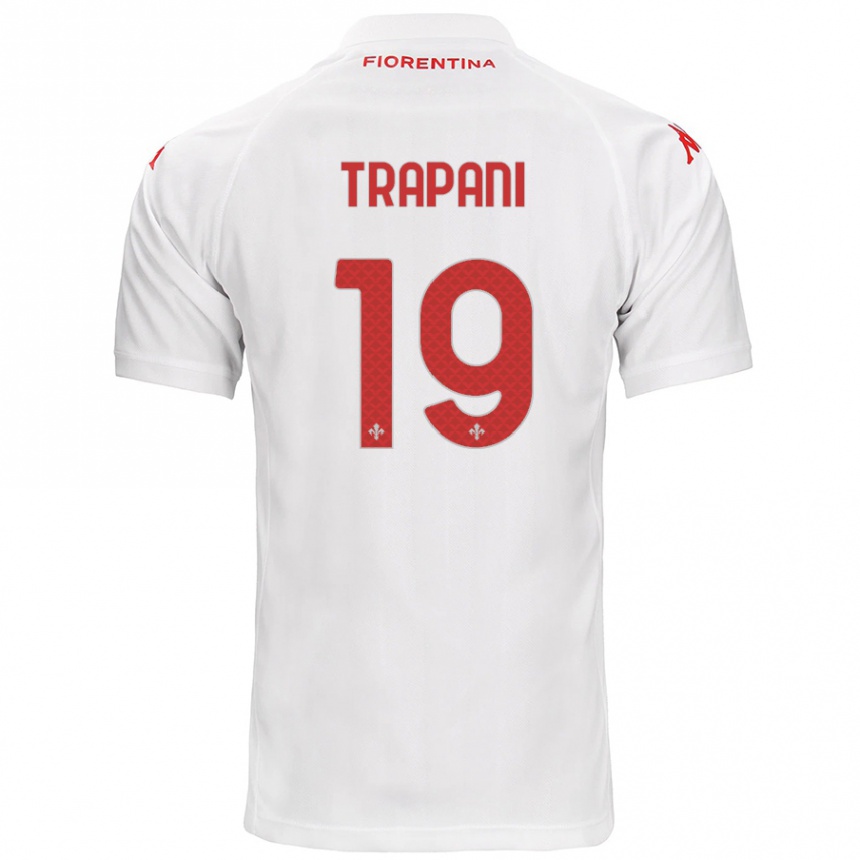 Kids Football Niccolò Trapani #19 White Away Jersey 2024/25 T-Shirt Uk