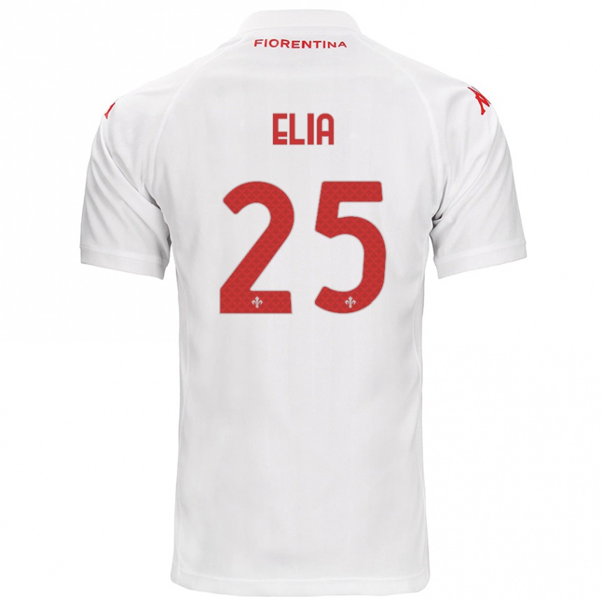 Kids Football Mirko Elia #25 White Away Jersey 2024/25 T-Shirt Uk