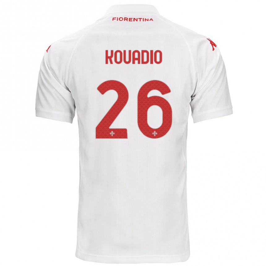 Kids Football Eddy Kouadio #26 White Away Jersey 2024/25 T-Shirt Uk