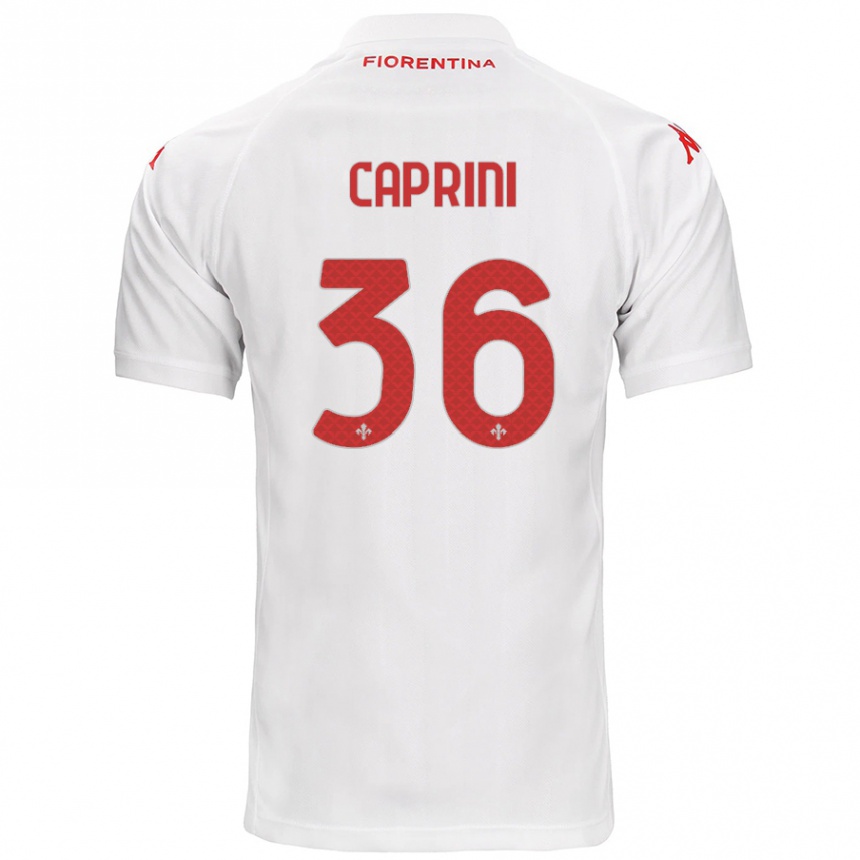 Kids Football Maat Daniel Caprini #36 White Away Jersey 2024/25 T-Shirt Uk