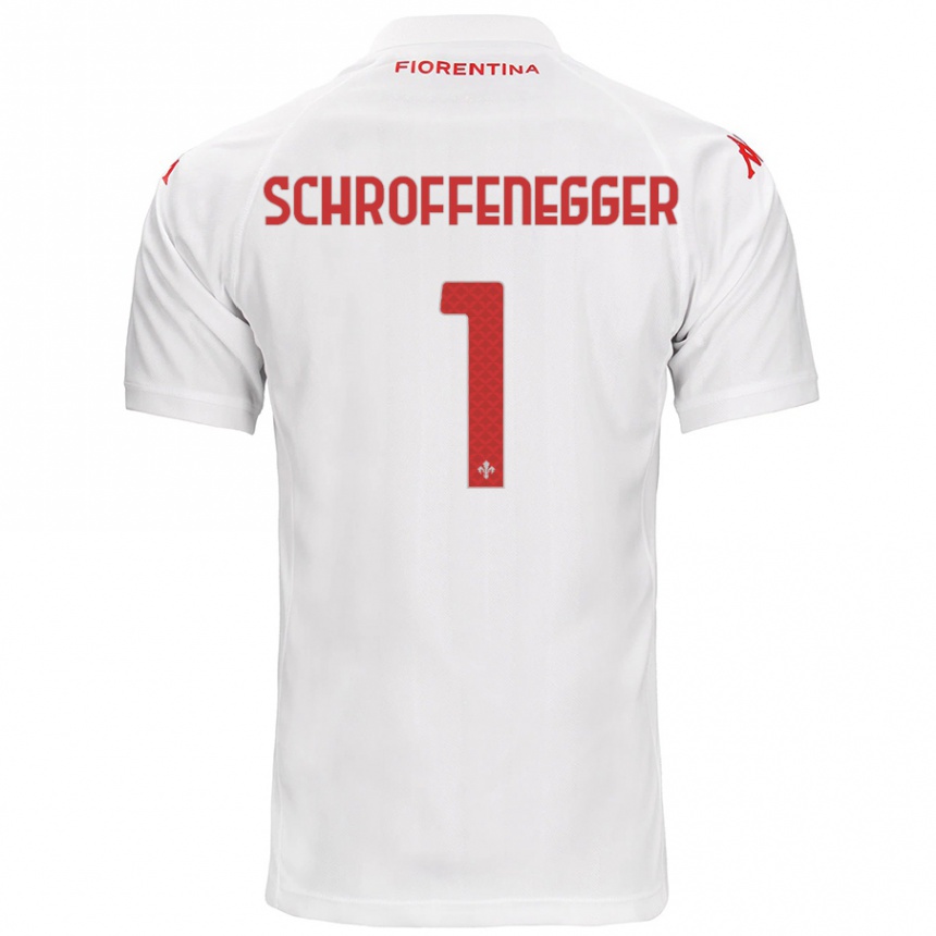 Kids Football Katja Schroffenegger #1 White Away Jersey 2024/25 T-Shirt Uk