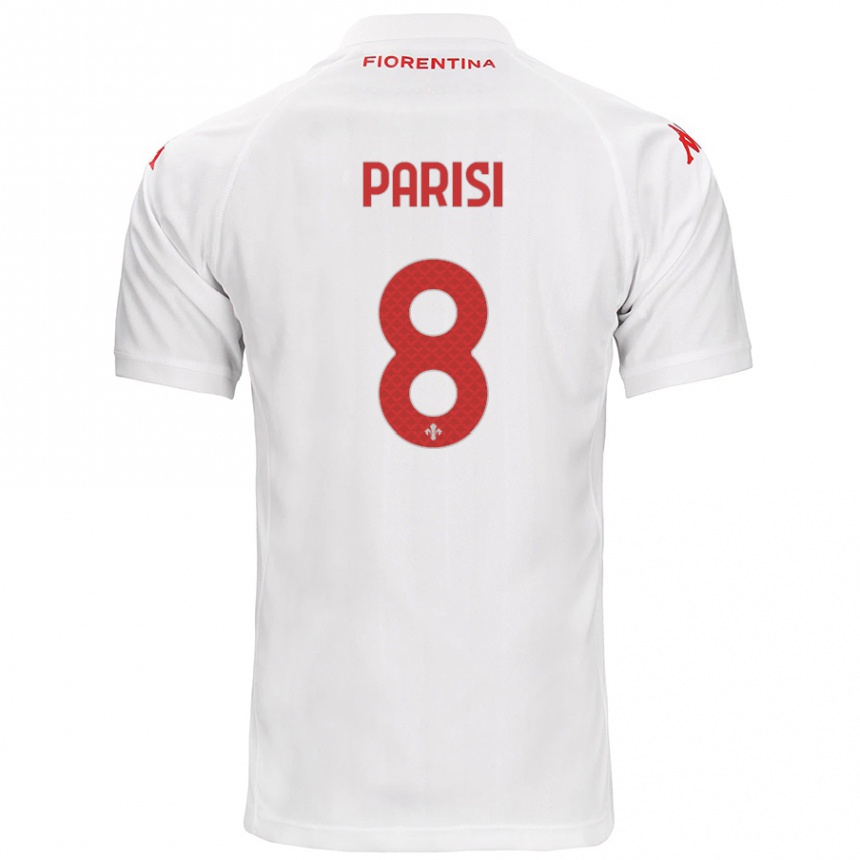 Kids Football Alice Parisi #8 White Away Jersey 2024/25 T-Shirt Uk