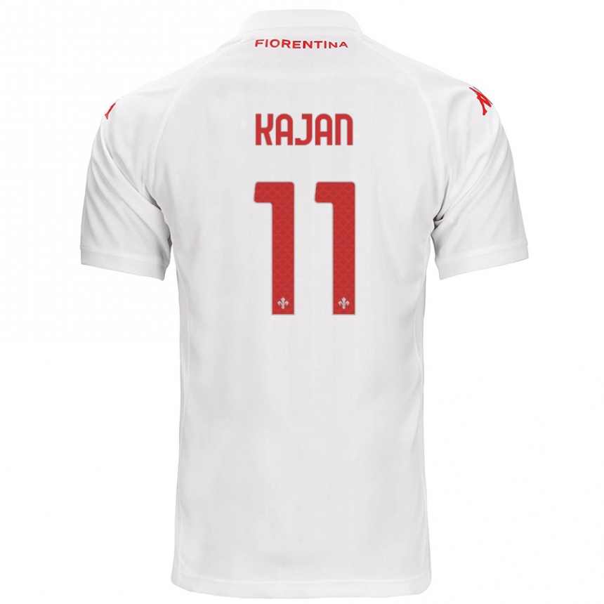 Kids Football Zsanett Kaján #11 White Away Jersey 2024/25 T-Shirt Uk