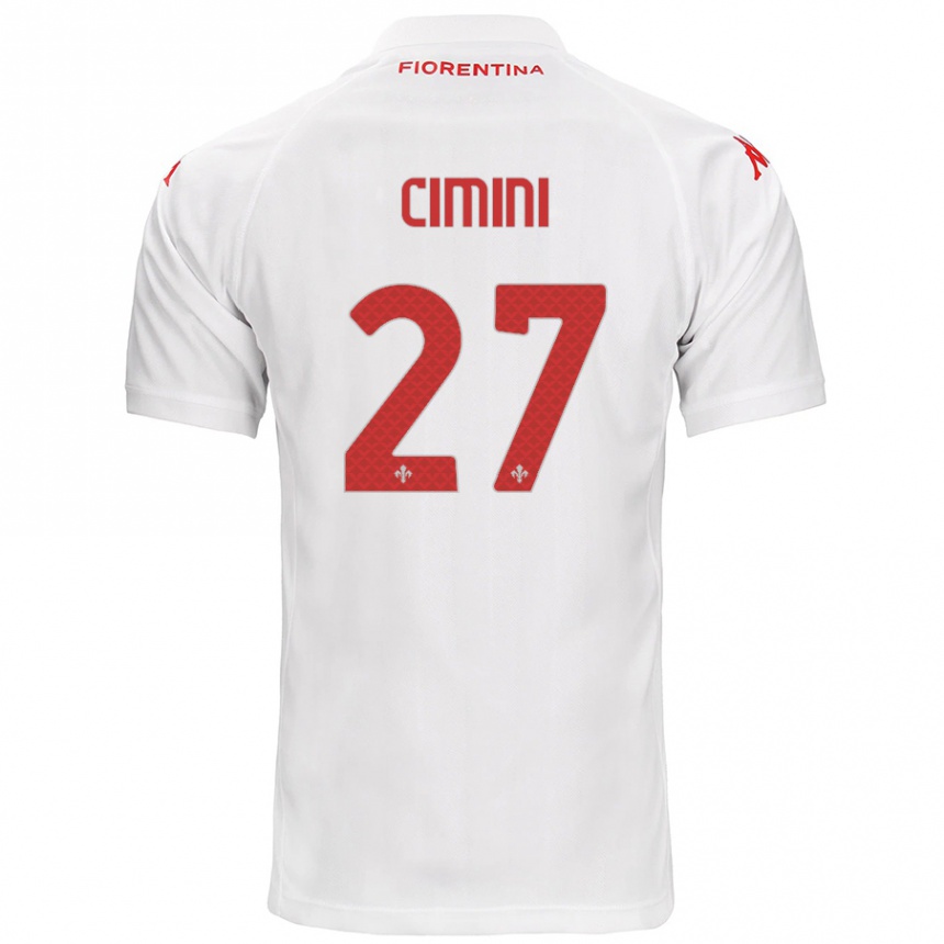 Kids Football Linda Tucceri Cimini #27 White Away Jersey 2024/25 T-Shirt Uk