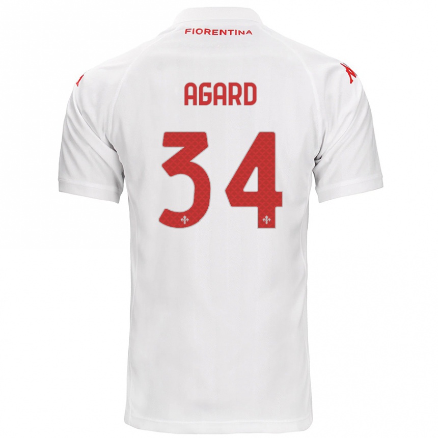 Kids Football Laura Agard #34 White Away Jersey 2024/25 T-Shirt Uk