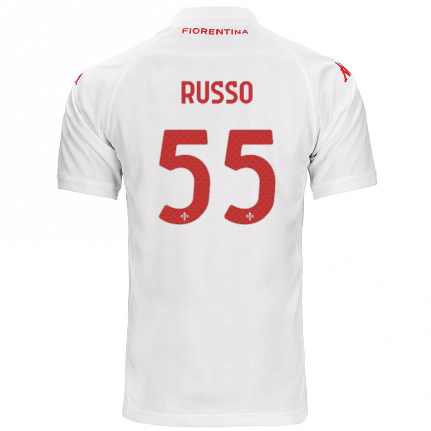 Kids Football Federica Russo #55 White Away Jersey 2024/25 T-Shirt Uk