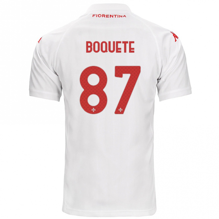 Kids Football Verónica Boquete #87 White Away Jersey 2024/25 T-Shirt Uk