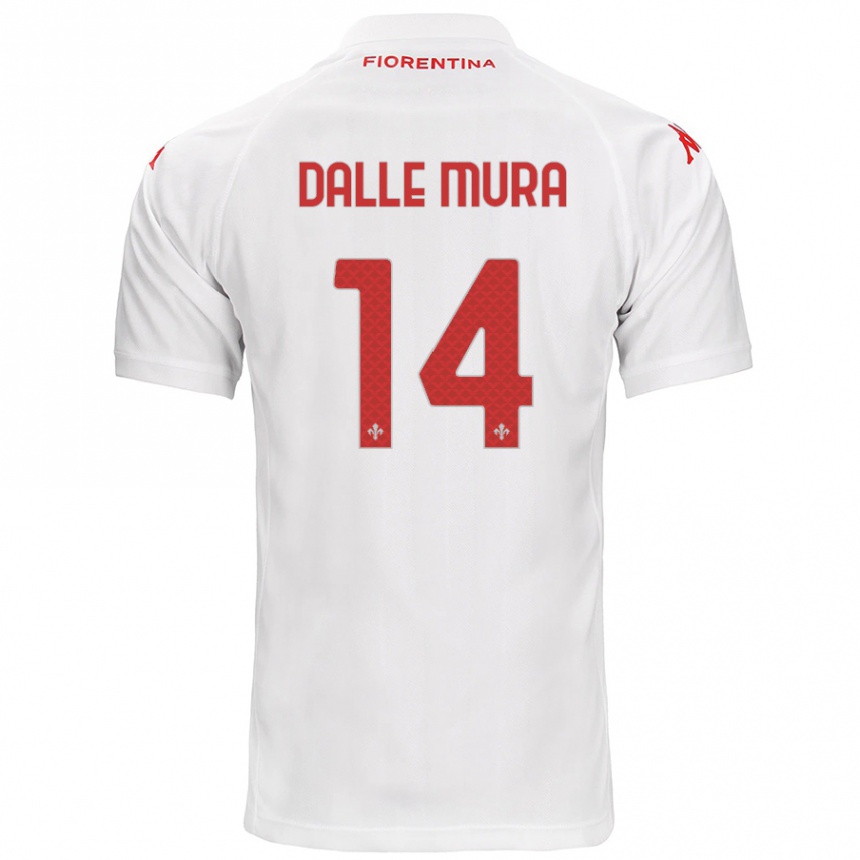 Kids Football Christian Dalle Mura #14 White Away Jersey 2024/25 T-Shirt Uk