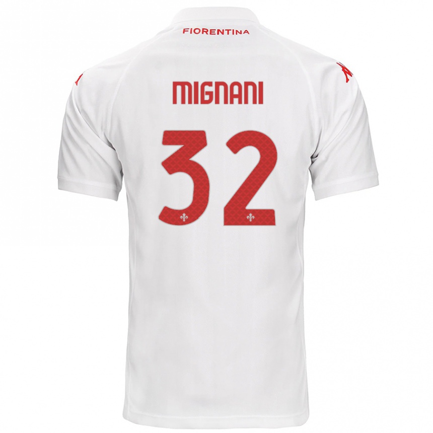 Kids Football Carlo Mignani #32 White Away Jersey 2024/25 T-Shirt Uk