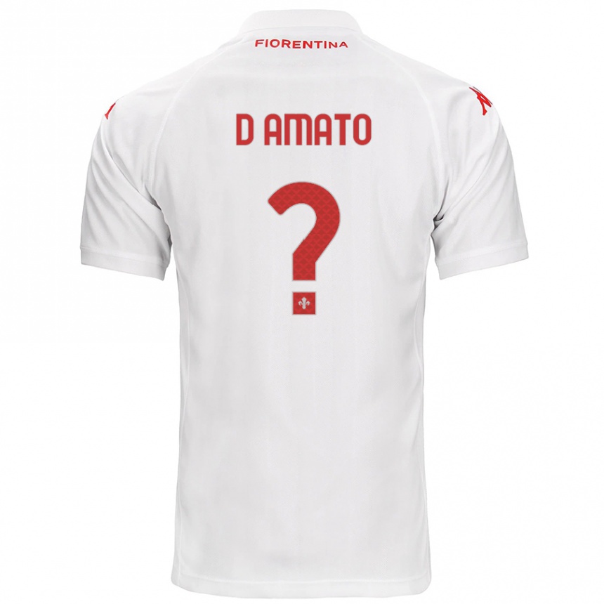 Kids Football Gabriele D'amato #0 White Away Jersey 2024/25 T-Shirt Uk