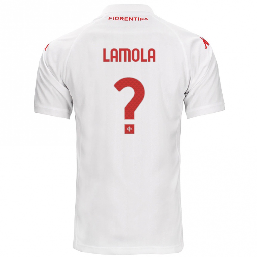 Kids Football Lorenzo Lamola #0 White Away Jersey 2024/25 T-Shirt Uk