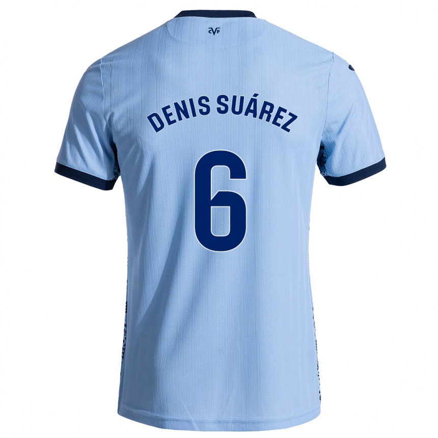 Kids Football Denis Suárez #6 Sky Blue Away Jersey 2024/25 T-Shirt Uk